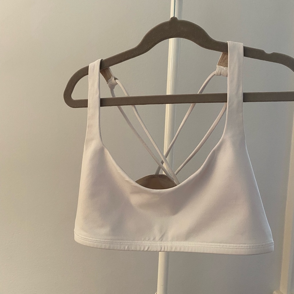 Lululemon Criss Cross white sports bra